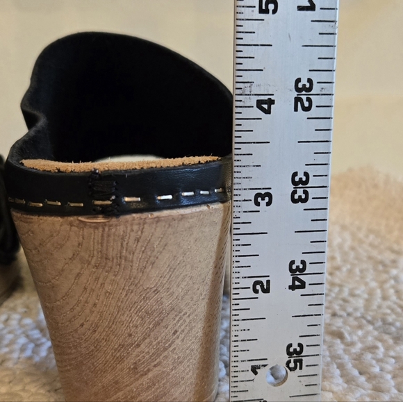 Calou Stockholm Leather Black Sandal Clogs Sz EU 41 - Picture 10 of 10